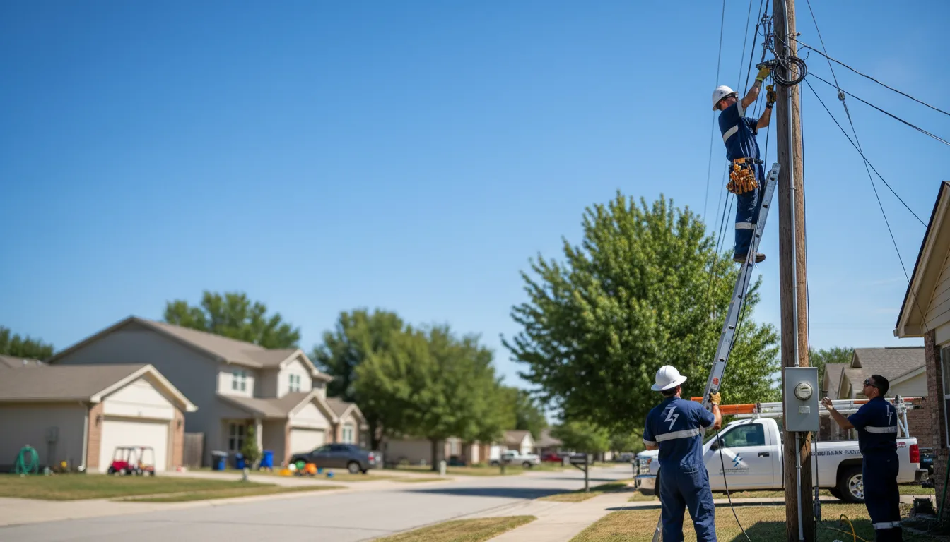 Residential electrician providing installation services in Tolley, ND